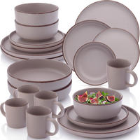 KOMBISERVICE BOMBAY BASALT - 20 teilig aus Steingut - Lila, Stein (27/9.5/27cm) - Sänger