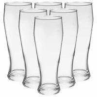 WEIZENBIERGLÄSER (GEEICHT) Bavaria transparent 0,5 l 6er Set - Transparent, Glas (0.5L) - Van Well