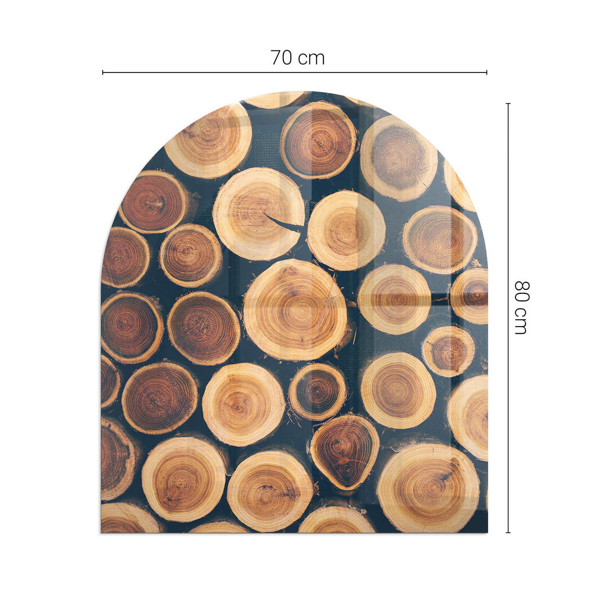 GLASPLATTE für Kamin 80x70 cm Braun - Braun, Glas (80/70/0.4cm) - ArtPrintCave