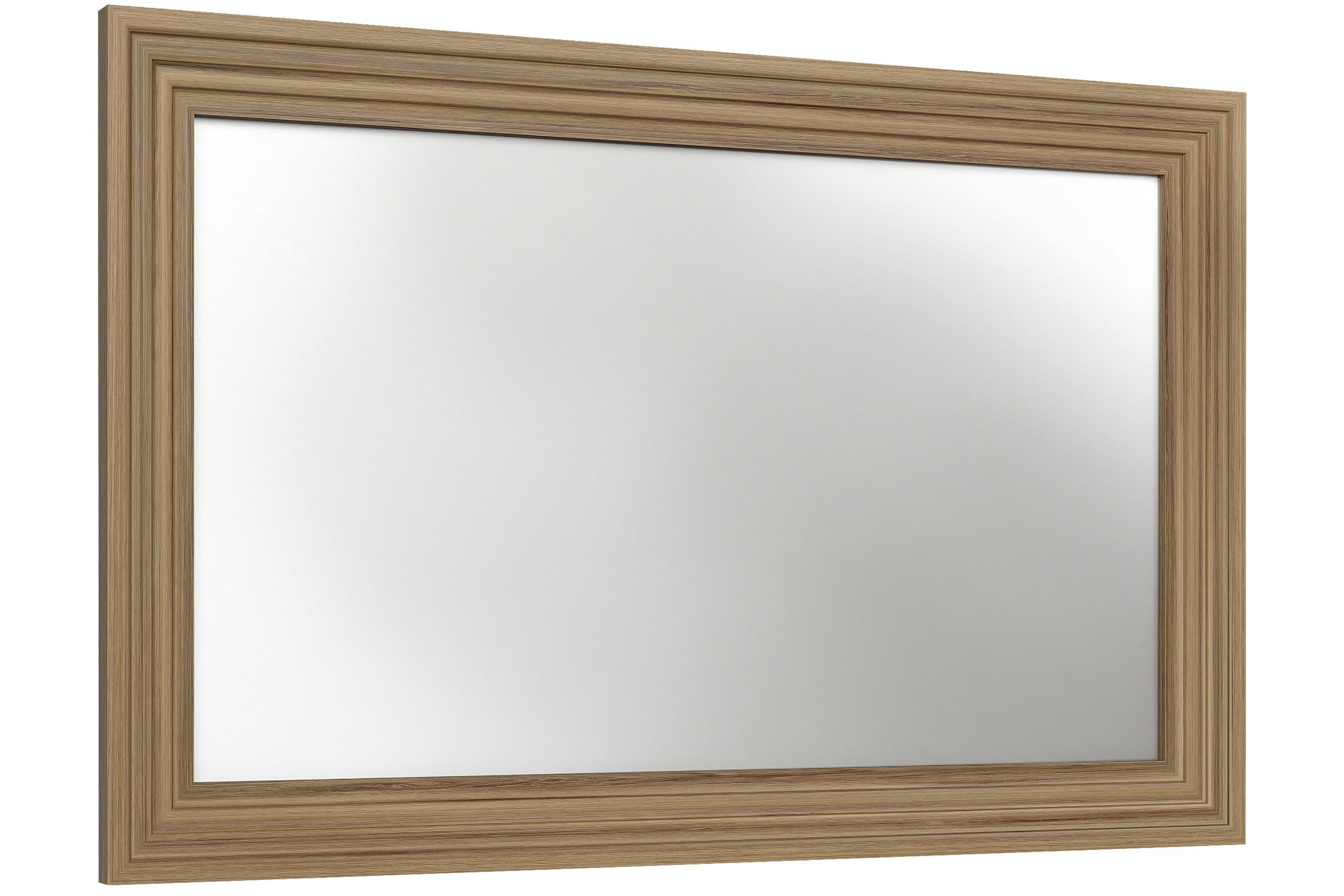 SPIEGEL ARVEN im Rahmen, Cremeweiß - Eichefarben/Creme, Holz (120/80/5cm) - KONSIMO®