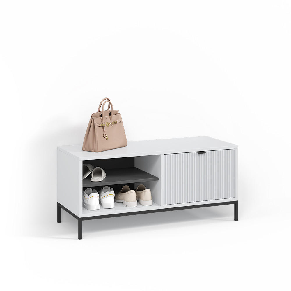 Livinity® Schuhschrank Weiß 100x45x40 cm