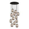 GALERIELEUCHTE Velo 12-flammig Klar Ø 25cm - Klar/Schwarz, Glas (25/25/27cm) - s.luce