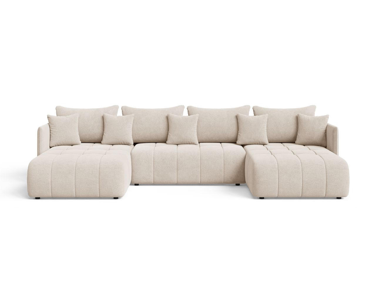 ECKSOFA Ardi U Beige - Beige, Holz/Textil (353/180cm) - Graingold