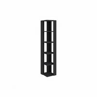 ECK BÜCHERREGAL Nati Schwarz Holz 34/34/161 cm - Dunkelgrau, Holzwerkstoff (34/160.8/34cm) - Decortie