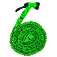 FLEX-GARTENSCHLAUCH 7m inkl. 7fach Multifunktions-Sprühkopf - Grün, Kunststoff (750cm) - eyepower