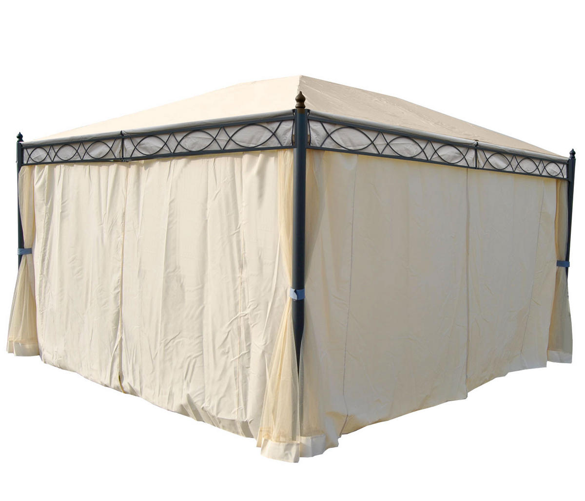 SEITENWAND PERGOLA CALPE Cremeweiß - Weiß, Textil (330/210/1cm) - MCW