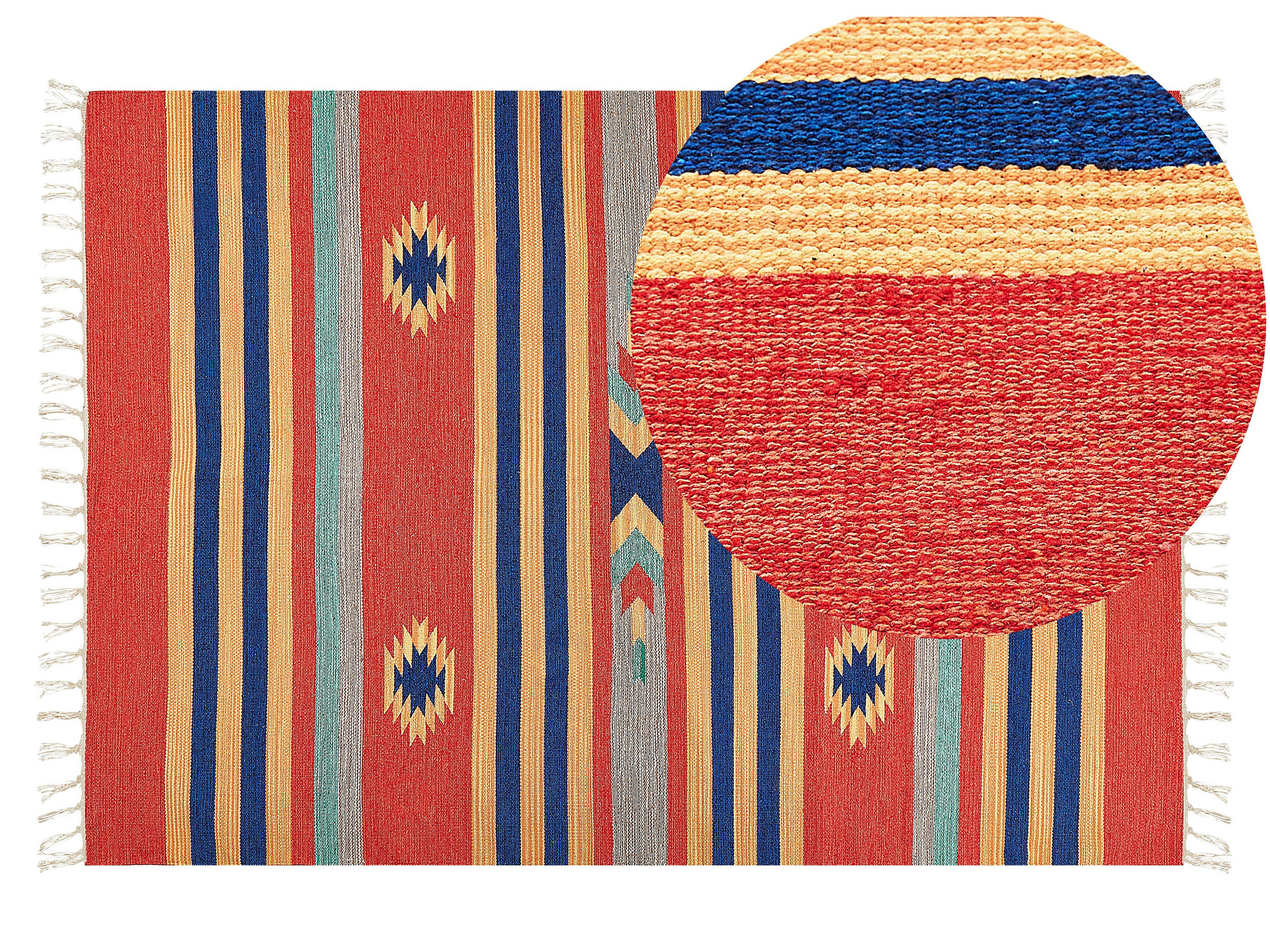 KELIM-TEPPICH Hatis 200/140 cm - Multicolor, Textil (140/200cm) - Beliani