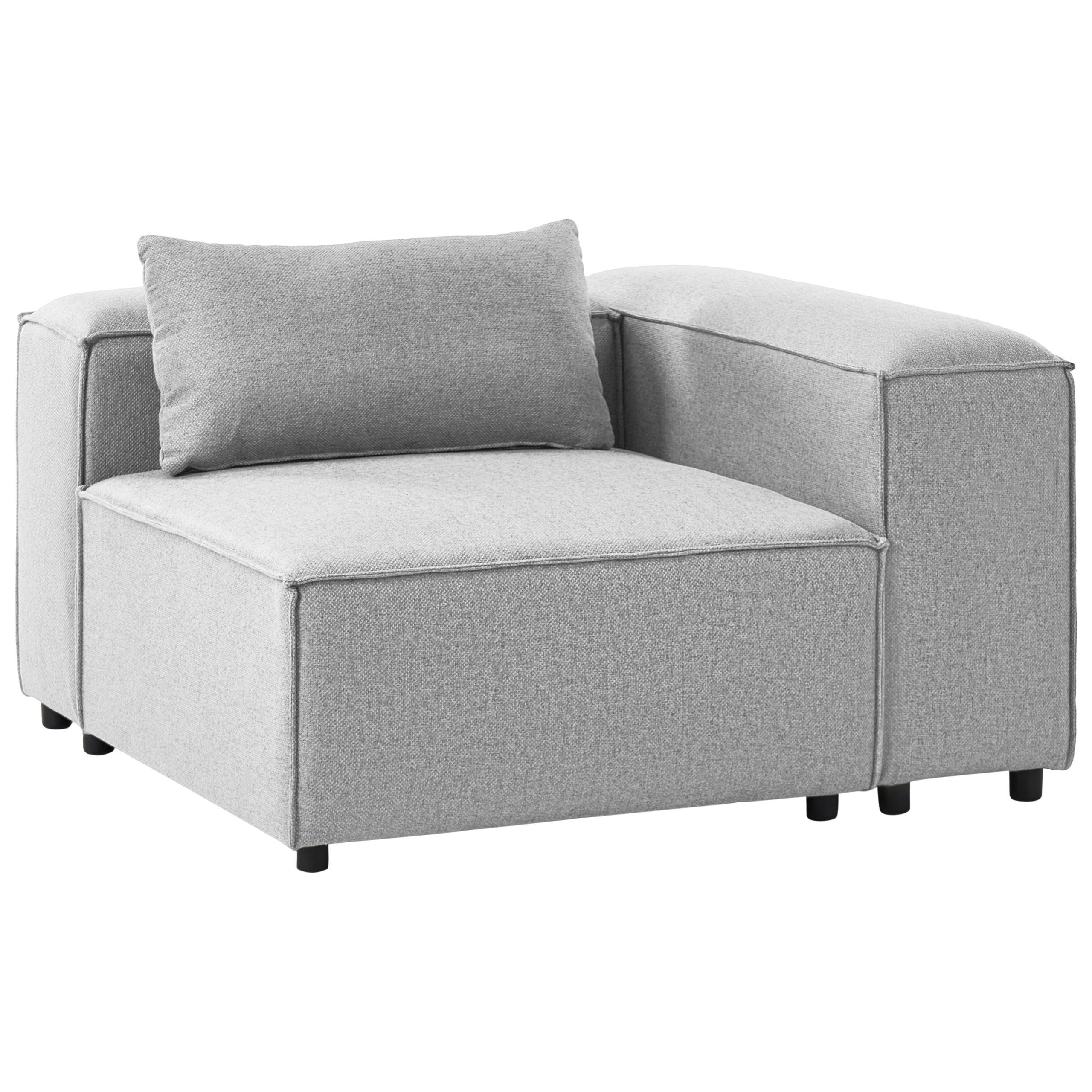 Beliani Eckmodul Dunkelgrau 123x70x121 cm
