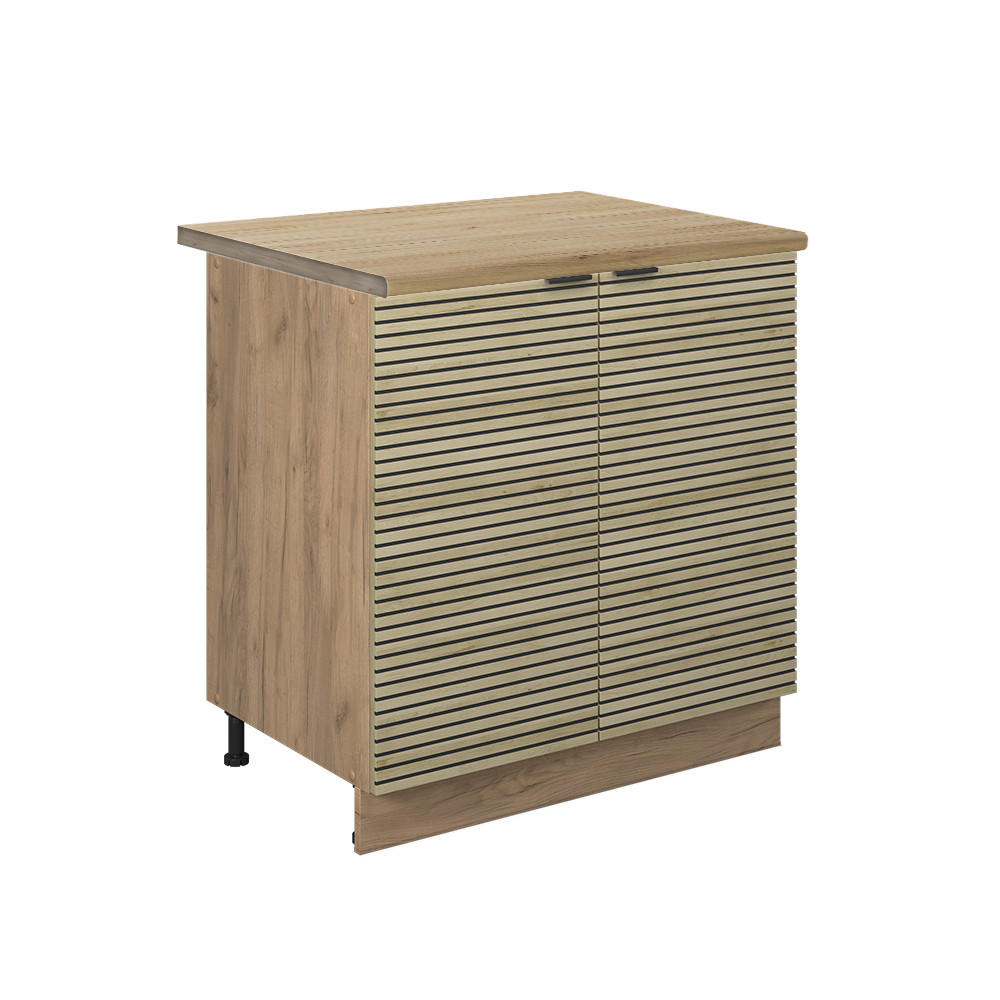 KÖKSUNDERSKÅP Fame-Line Ekpanel 80 cm med hylla, AP ek Ekfärgad, Honungsek 82/80/60 cm