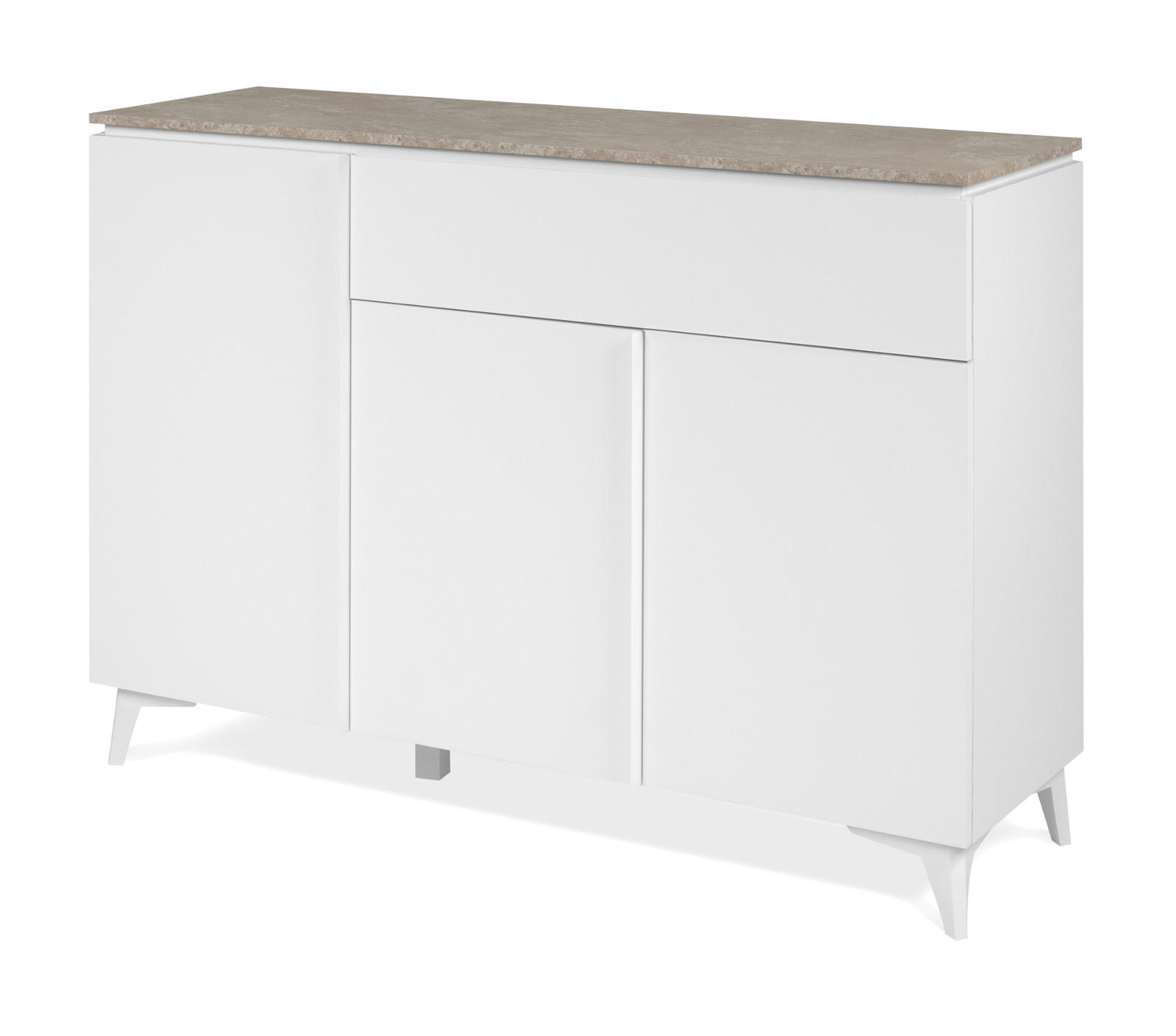 Furn.Design Sideboard Weiß 133x92x40 cm