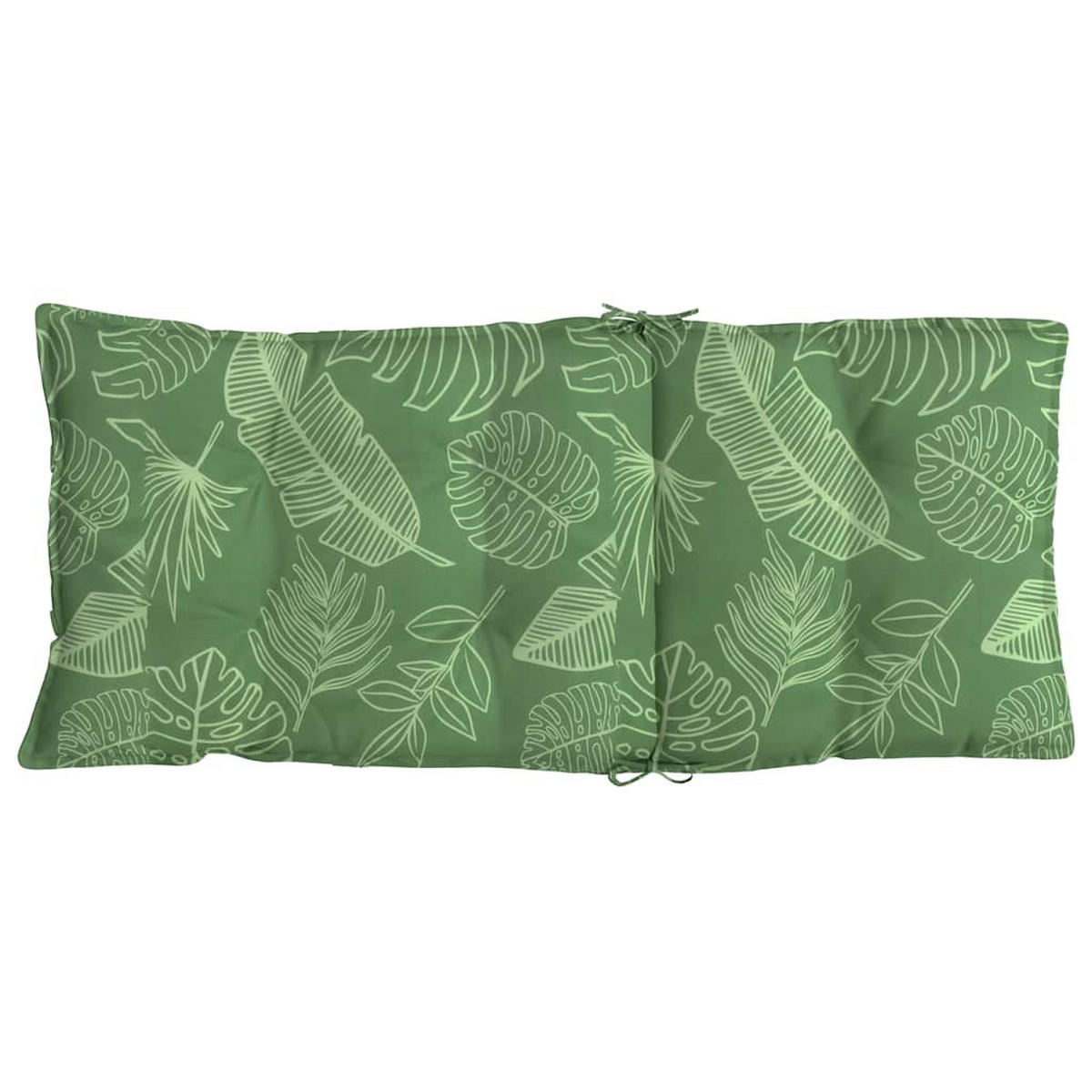 HOCHLEHNER-AUFLAGEN 4 Stk. Blattmuster Oxford-Gewebe - Grün, Textil (50/7/120cm) - vidaXL