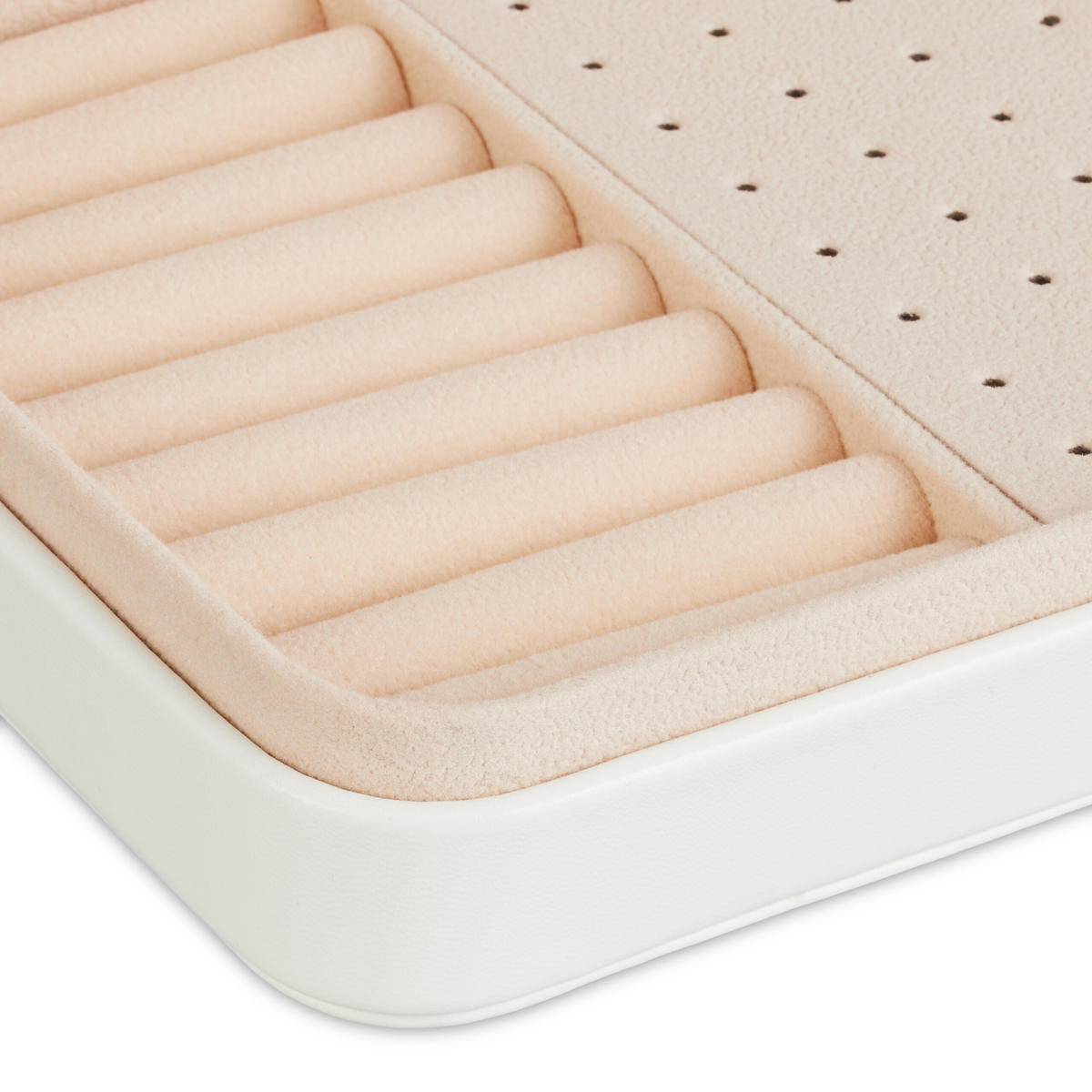 SCHMUCKKÄSTCHEN - Weiß, Holzwerkstoff/Kunststoff (21/4.5/14.5cm) - Relaxdays