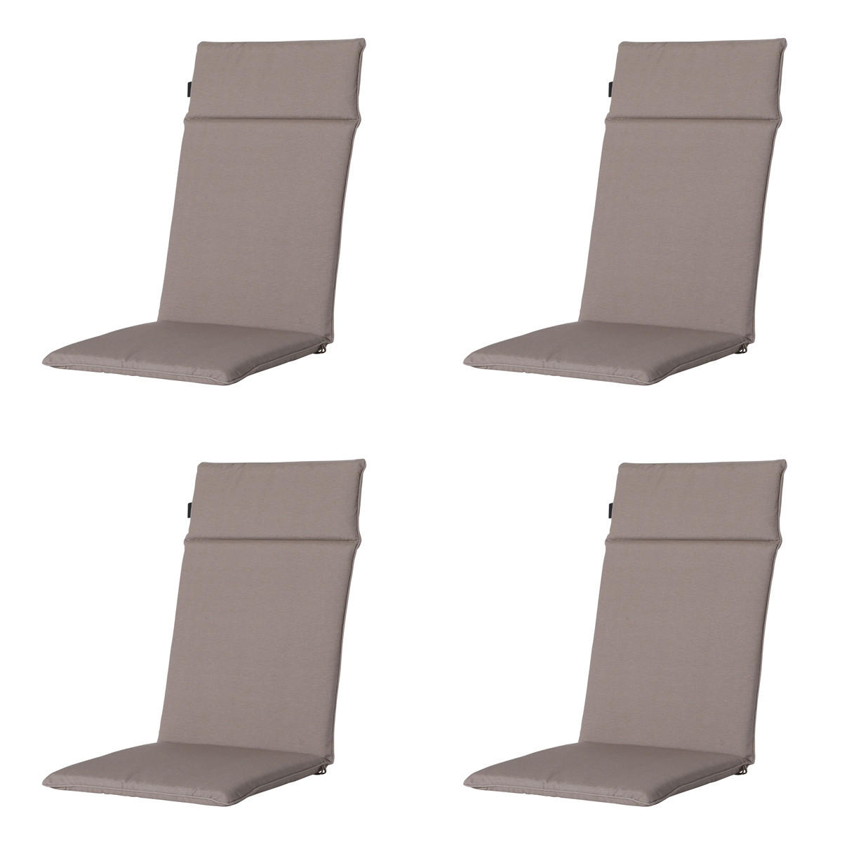 GARTENSTUHLKISSEN Panama 120/50 cm 4er-Set - Taupe, Textil (50/8/120cm) - Madison