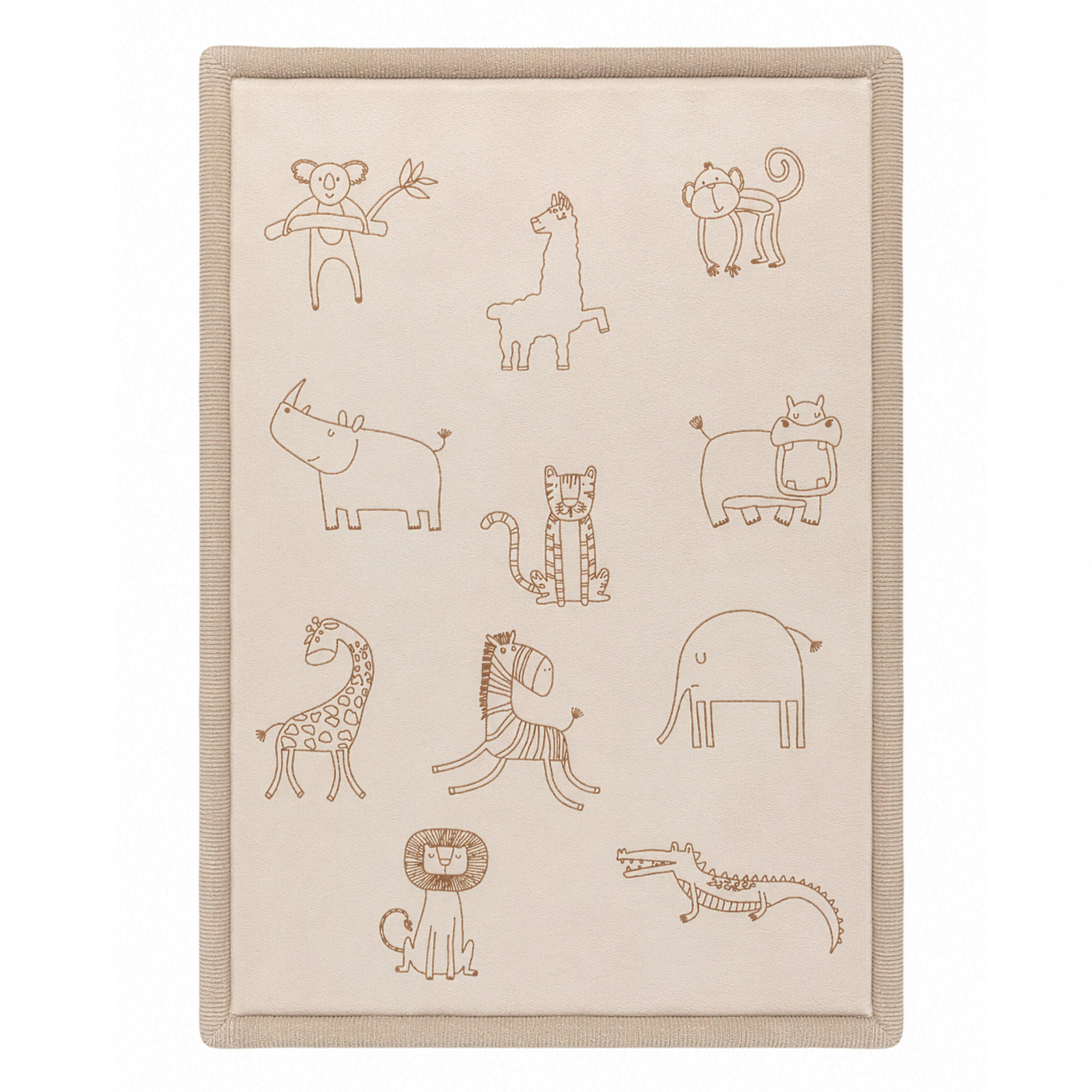 KRABBELTEPPICH samtweich und kuschelig "Afrika" 120x170cm - Beige, Textil (120/170cm) - Sanosoft