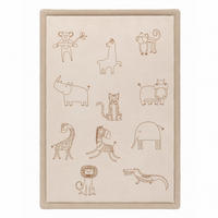 KRABBELTEPPICH samtweich und kuschelig "Afrika" 120x170cm - Beige, Textil (120/170cm) - Sanosoft