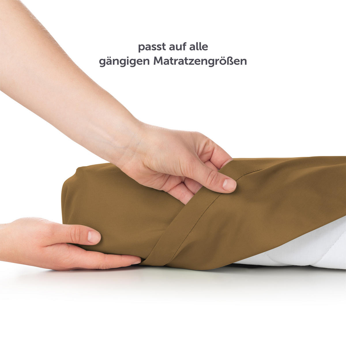 BETTTUCH ohne Gummi 320/275 cm, in Braun - Braun, Textil (275/320cm) - Blumtal