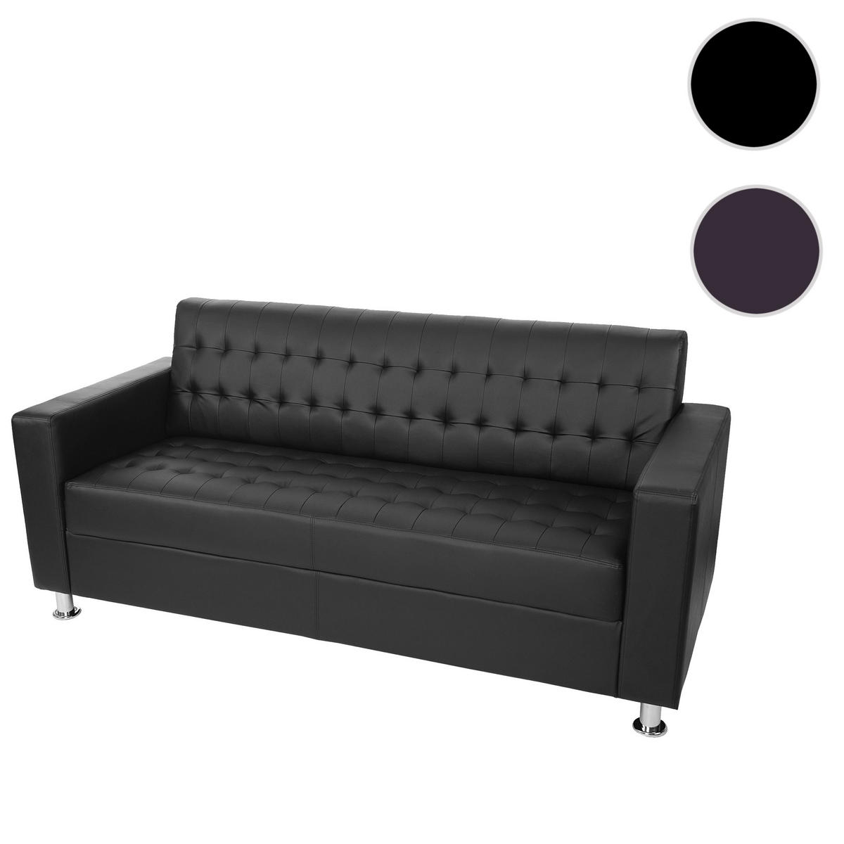 3-SITZER SOFA Schwarz - Schwarz, Textil (180/82/75cm) - MCW