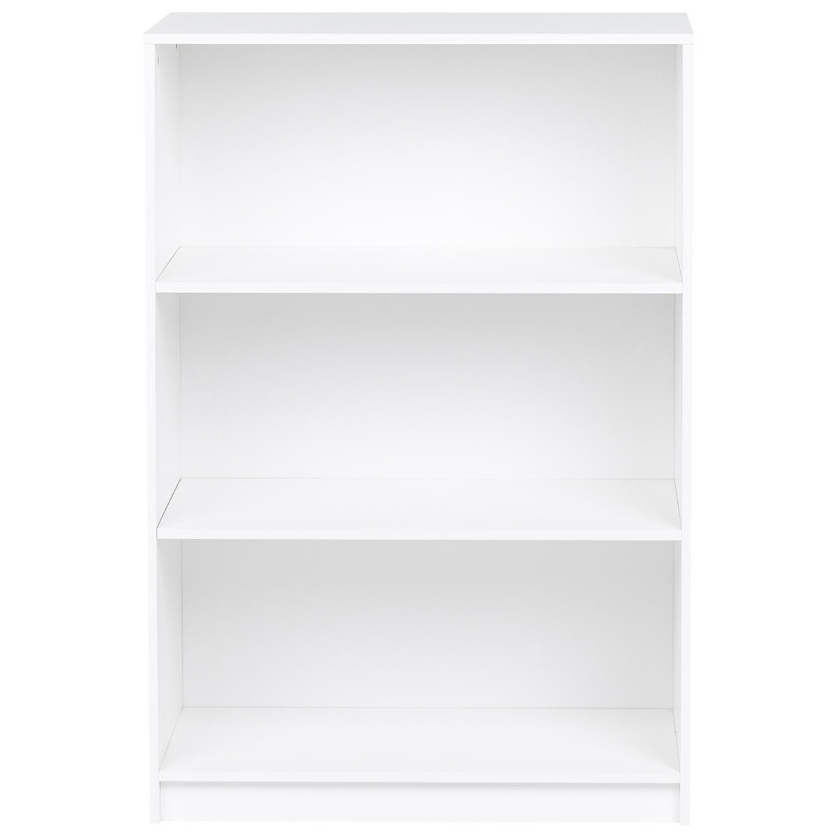 BÜCHERREGAL mit 3 Ebenen 117 cm Weiß Zehna - Weiß, Holzwerkstoff (80/117/40cm) - Beliani