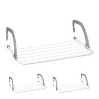 3XSUŠIAK - biela, kov/plast (51/16/53cm) - Relaxdays