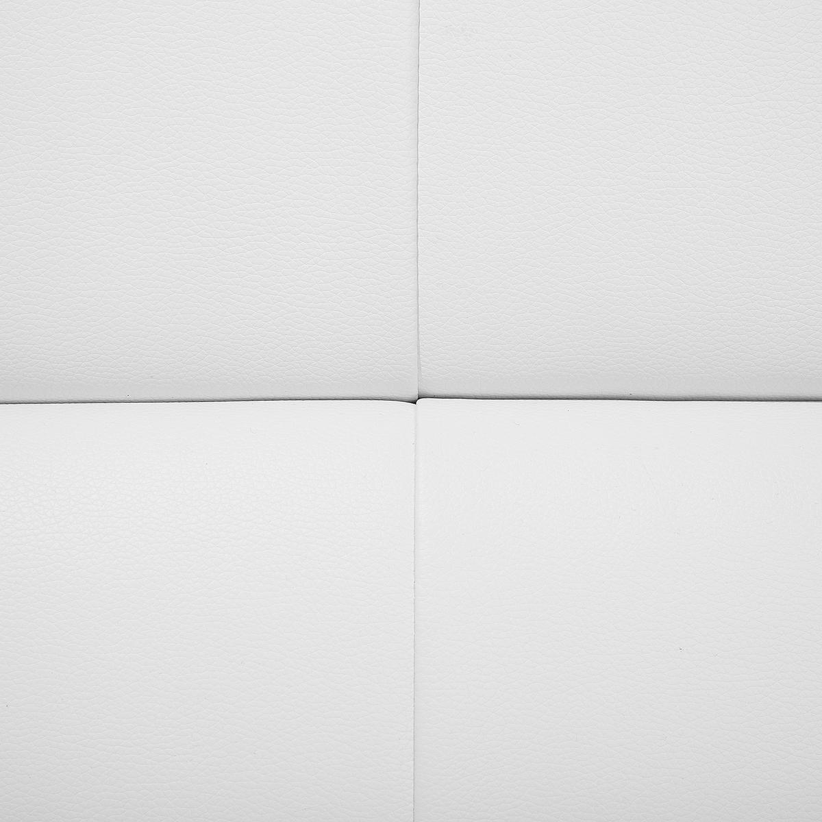 3-SITZER-SOFA Kunstleder Weiß Leira - Weiß, Kunststoff/Textil (201/88/86cm) - Beliani