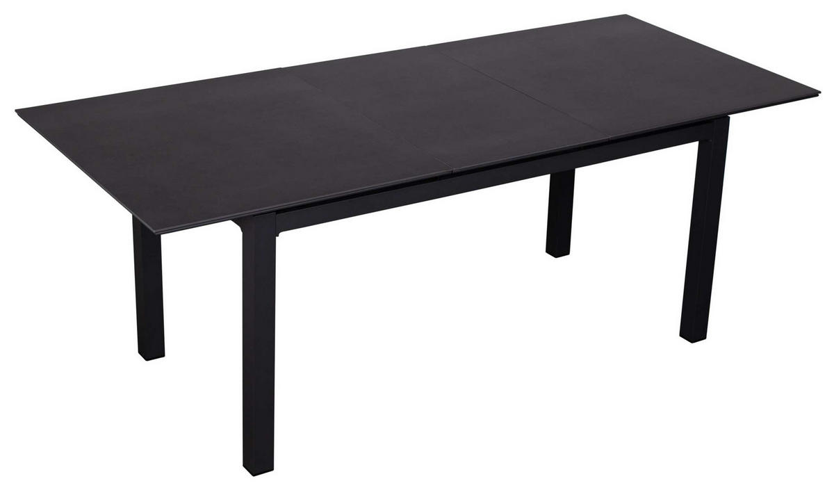 AUSZIEHTISCH Tarifa 160/210 x 90 cm dark grey Aluminium - Grau, Metall (160/90/76cm) - Mr. Deko