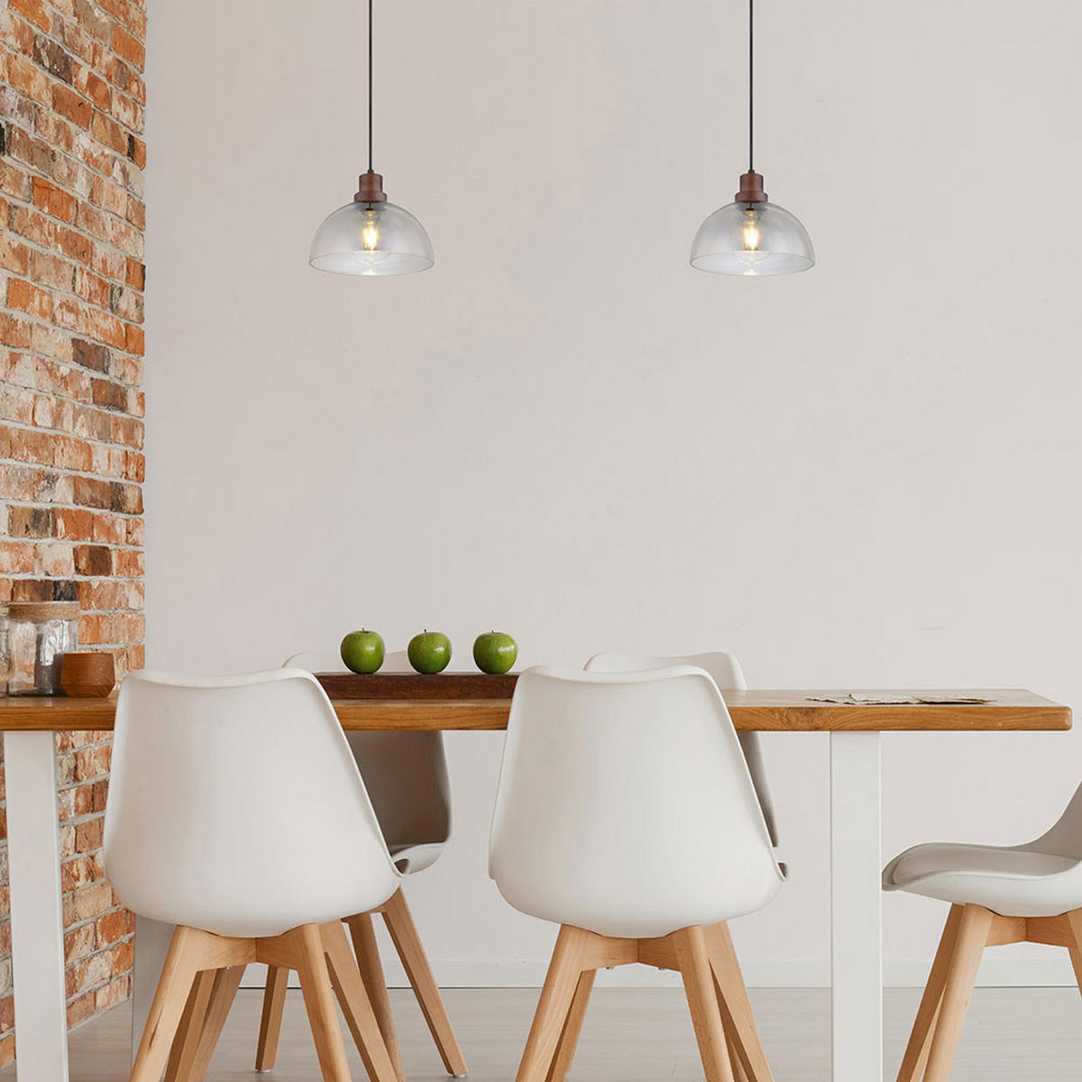 HÄNGELEUCHTE Holz Grau Rauchoptik Matt - Grau, Holz (25/25/150cm)