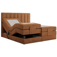 BOXBETT COMFORTO 160/200 - Orange Struktur - H3 - Orange, Holz/Textil (160/200cm) - MKS