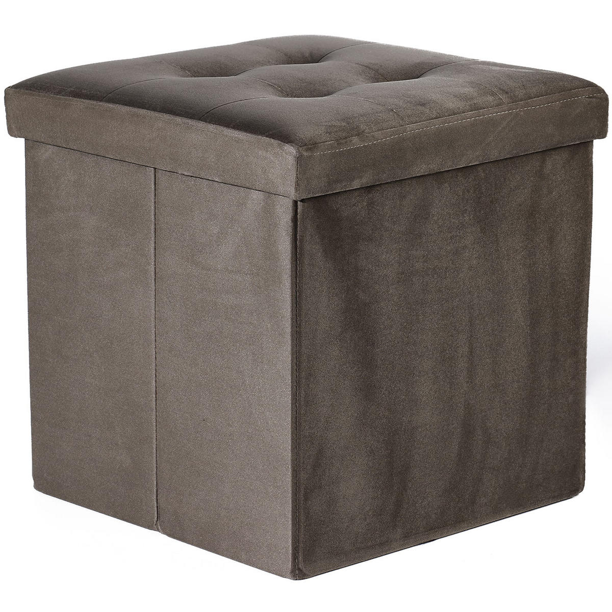 SITZBOX Ravello L mit Knöpfen Samt braun - Braun, Textil (38/38/38cm) - Komodee