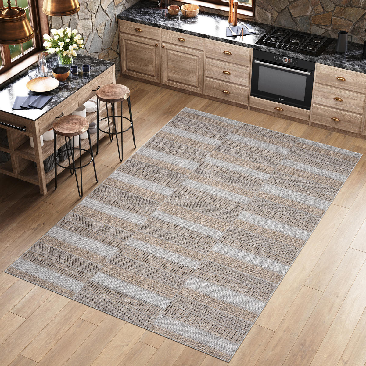 TEPPICH MELISSA Grau 140/200 cm - Grau, Kunststoff (140/200cm) - Tapiso