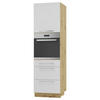 BACKOFEN-HOCHSCHRANK Kvantum D14/RU/3M Weiß Matt / Eiche Artisan Matt 60 / 59 / 207cm - Eiche Artisan/Weiß, Holz/Holzwerkstoff (60/207/59cm) - Feldmann-Wohnen