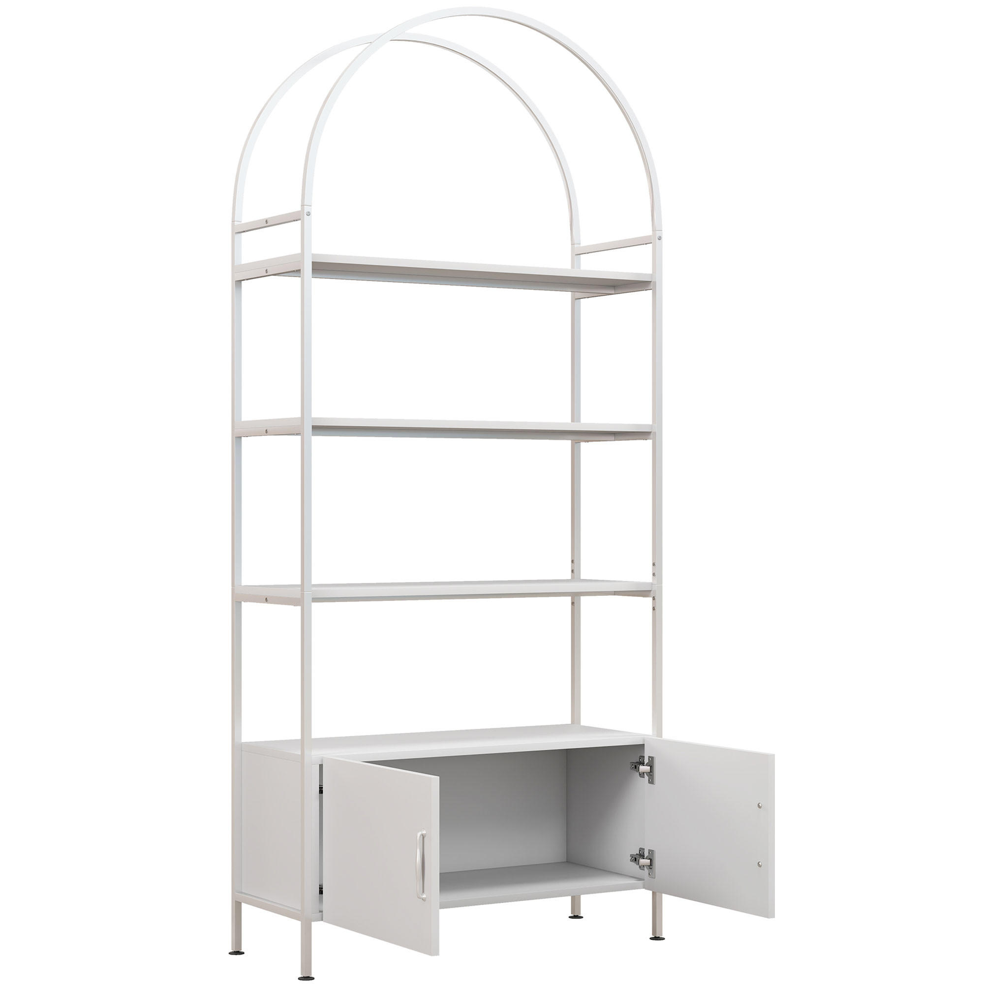 BÜCHERREGAL 80/30/187 cm Weiß - Weiß, Karton (80/187/30cm)