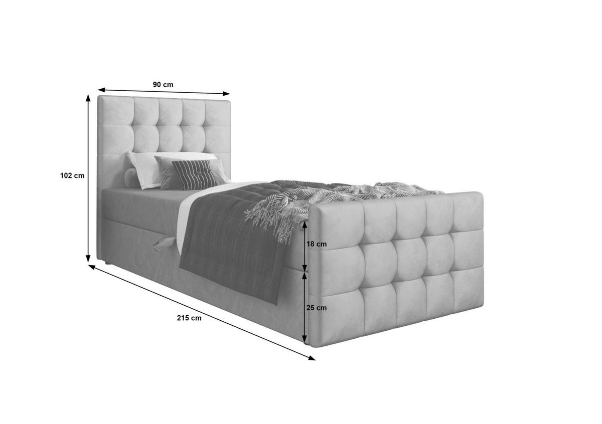 BOXBETT Coria V Beige 90x200 cm - Beige, Textil (90/200cm) - B&B Home
