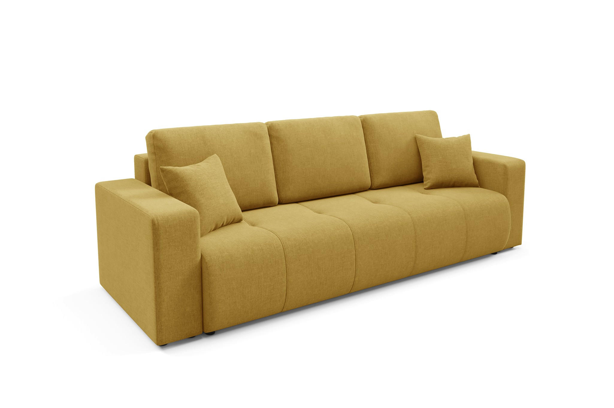 SCHLAFSOFA Augusto - Gelb, Holzwerkstoff/Textil (244/82/102cm) - Fun Möbel