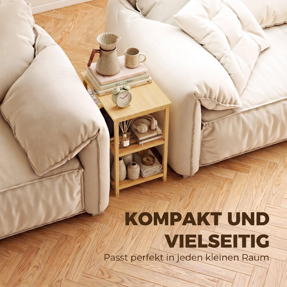 BEISTELLTISCH Naturfarben 40.6/30.0/50.5cm - Naturfarben, Holz (40.6/30/50.5cm)