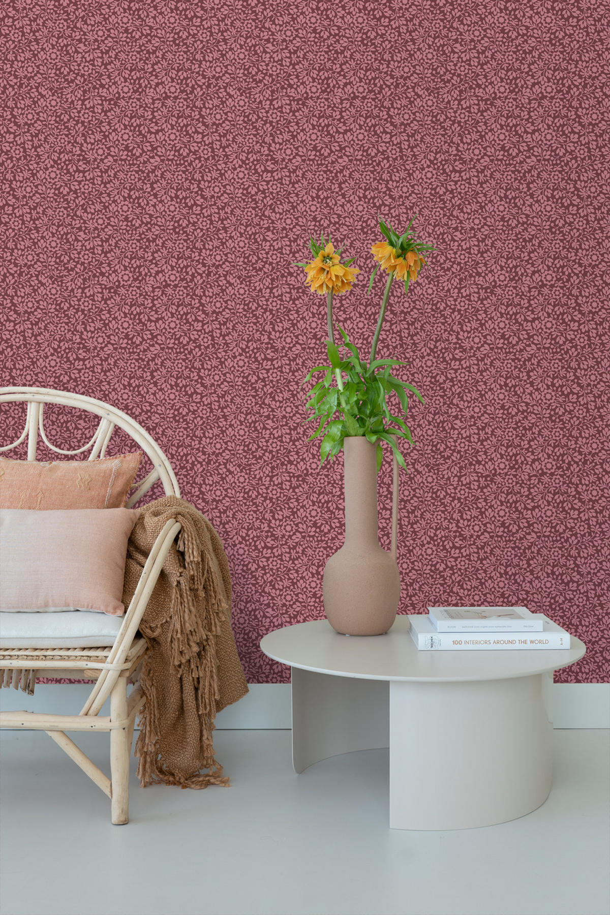 TAPETE Blumen 50 x 900 cm - Lila, Papier (50/900cm) - ESTAhome