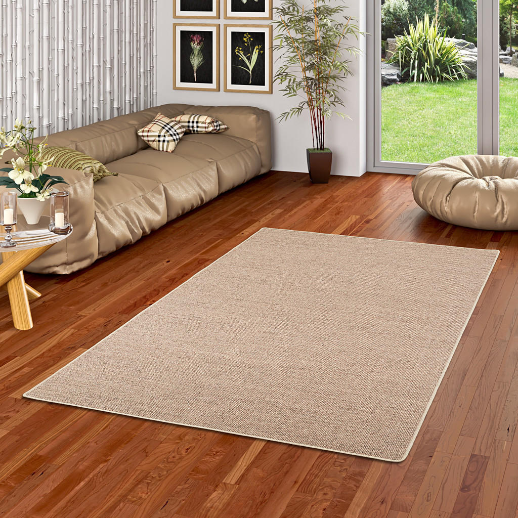 Thumbnail - Snapstyle Sisal, Greige, Textil, 160x160 cm, Teppiche & Böden, Teppiche, Flachgewebe-Teppiche