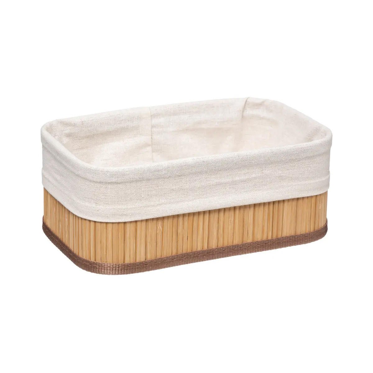 BAMBUSBEHÄLTER für Kosmetika 30/20,5/12 cm - Beige, Naturmaterialen (20.5/12/30cm) - 5five Simply Smart
