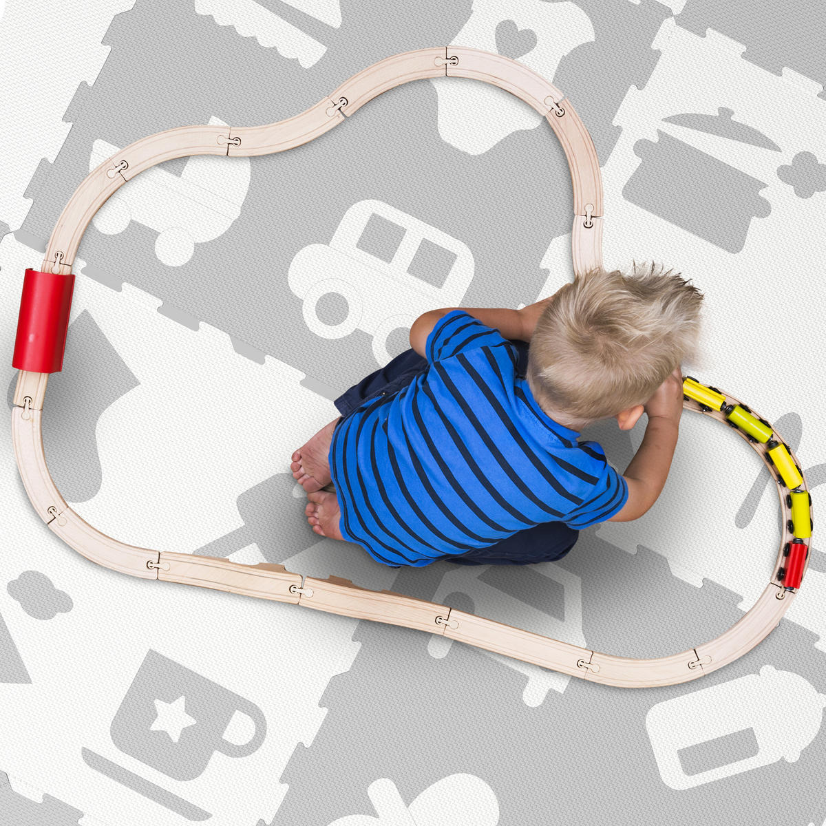 24-DIELNA puzzle mat - viacfarebná, textil (60/60cm) - Relaxdays