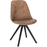 ESSZIMMERSTÜHLE 1er Set, Polsterstuhl, Dunkelbraun - Dunkelbraun/Schwarz, Holz/Textil (43/83/44.5cm) - Woltu