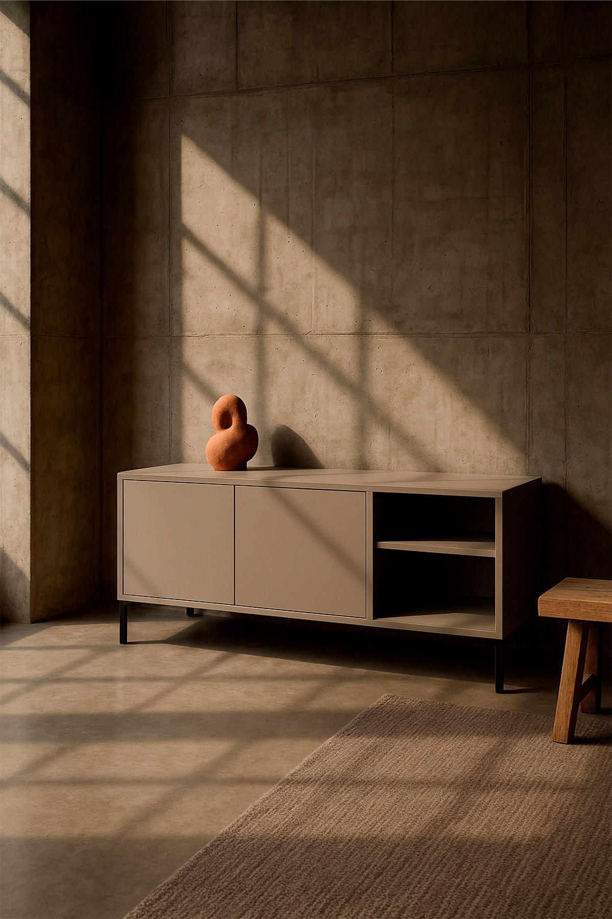 TV-MÖBEL 113 cm taupe MIRKO - Taupe, Holzwerkstoff (40/47/113cm) - RNT By Really Nice Things