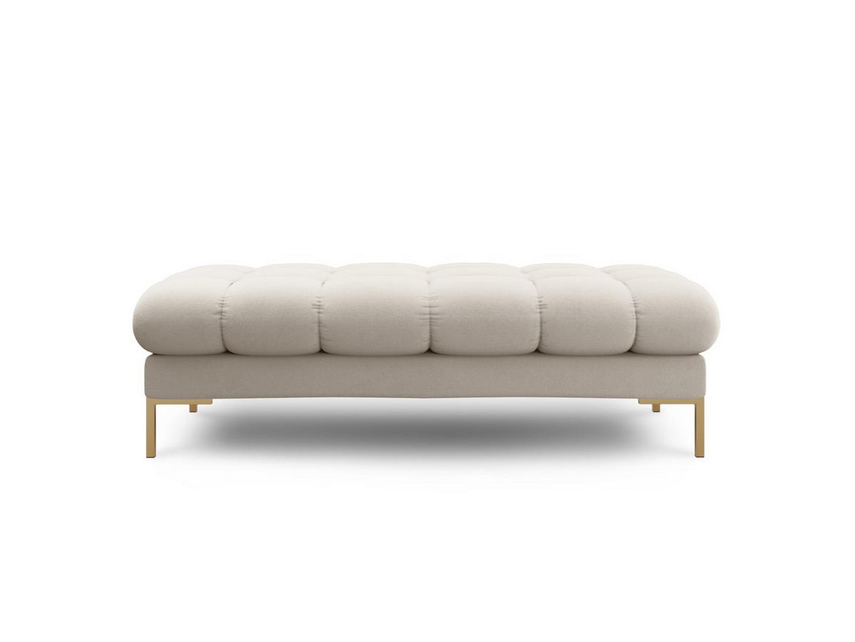BANK Mamaia aus strukturiertem Stoff beige 2 Sitzplätze - Beige, Textil (133/41/62cm) - Micadoni