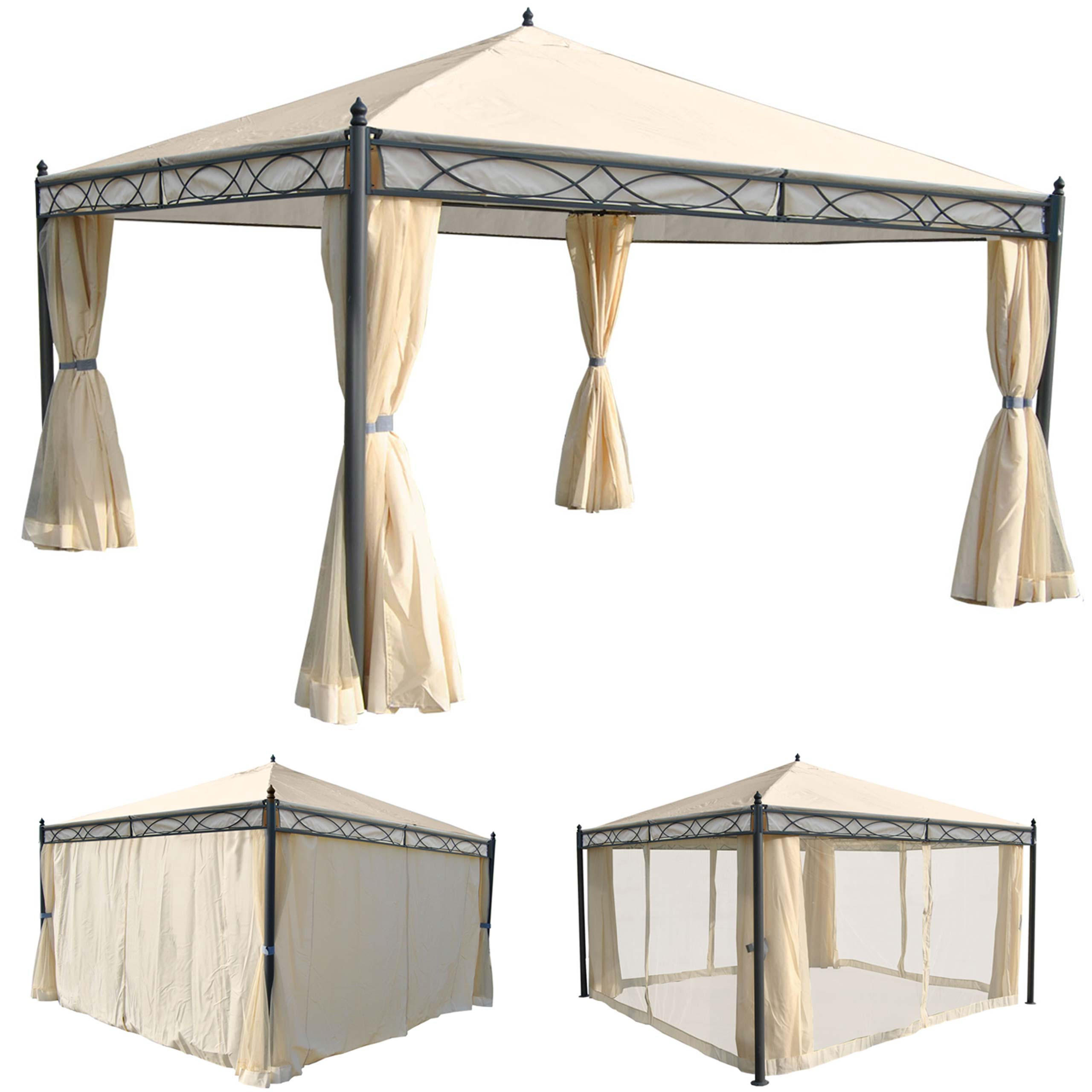 PERGOLA CALPE I Cremeweiß - Weiß, Metall (400/290/400cm) - MCW