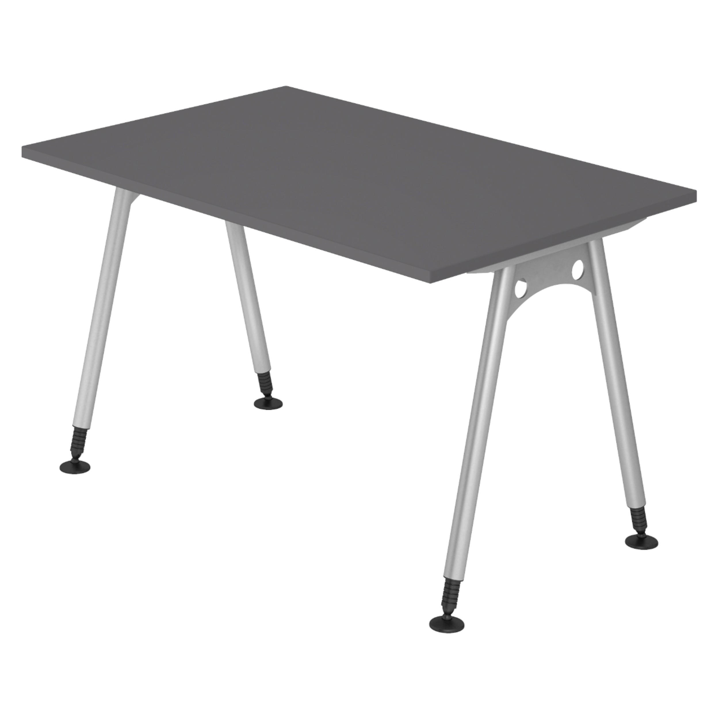 SCHREIBTISCH Serie-A 80/120/72 cm in Graphitfarben - Graphitfarben, Holzwerkstoff (80/120/72cm) - bümö