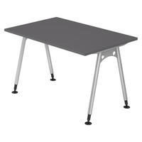 SCHREIBTISCH Serie-A 80/120/72 cm in Graphitfarben - Graphitfarben, Holzwerkstoff (80/120/72cm) - bümö