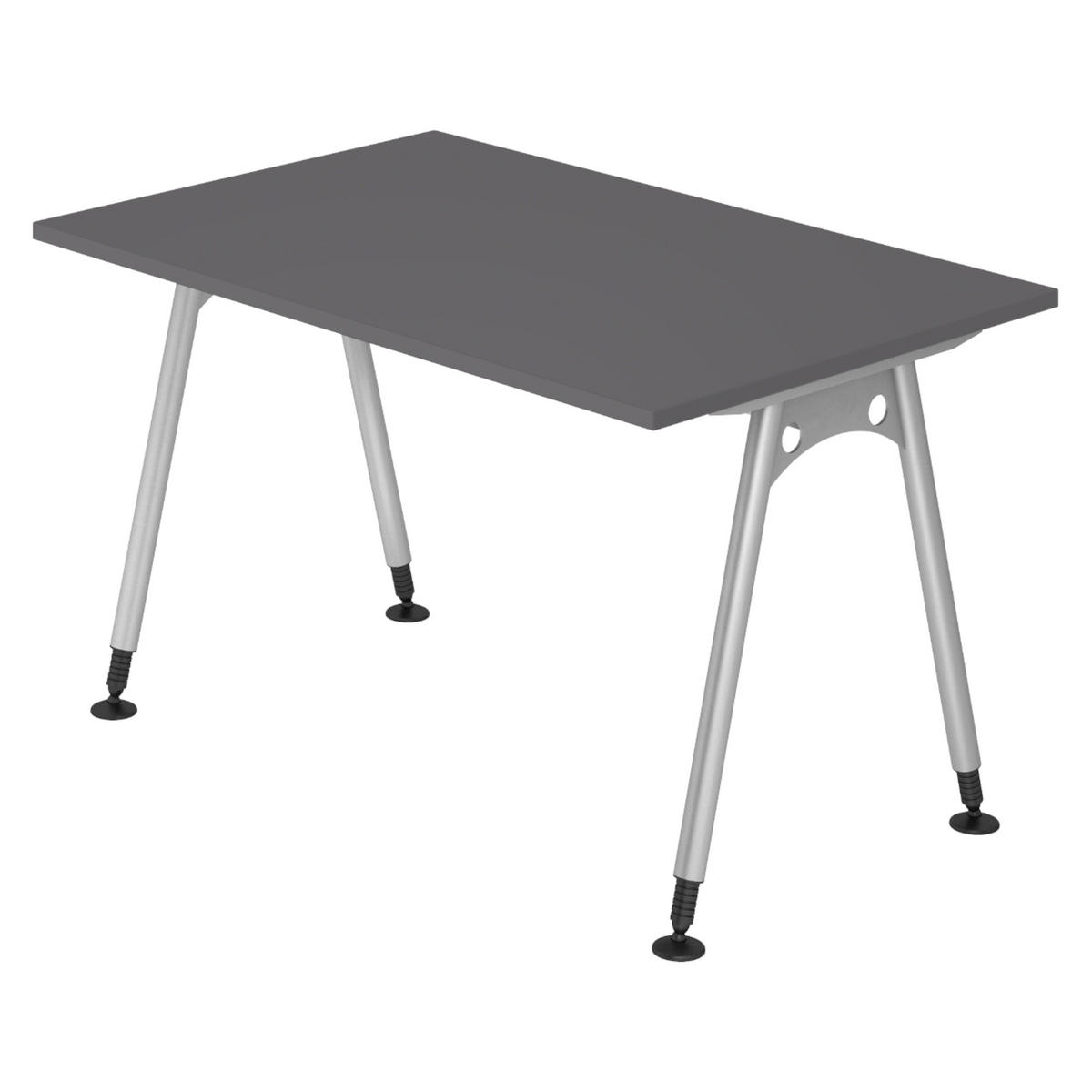 SCHREIBTISCH Serie-A 80/120/72 cm in Graphitfarben - Graphitfarben, Holzwerkstoff (80/120/72cm) - bümö