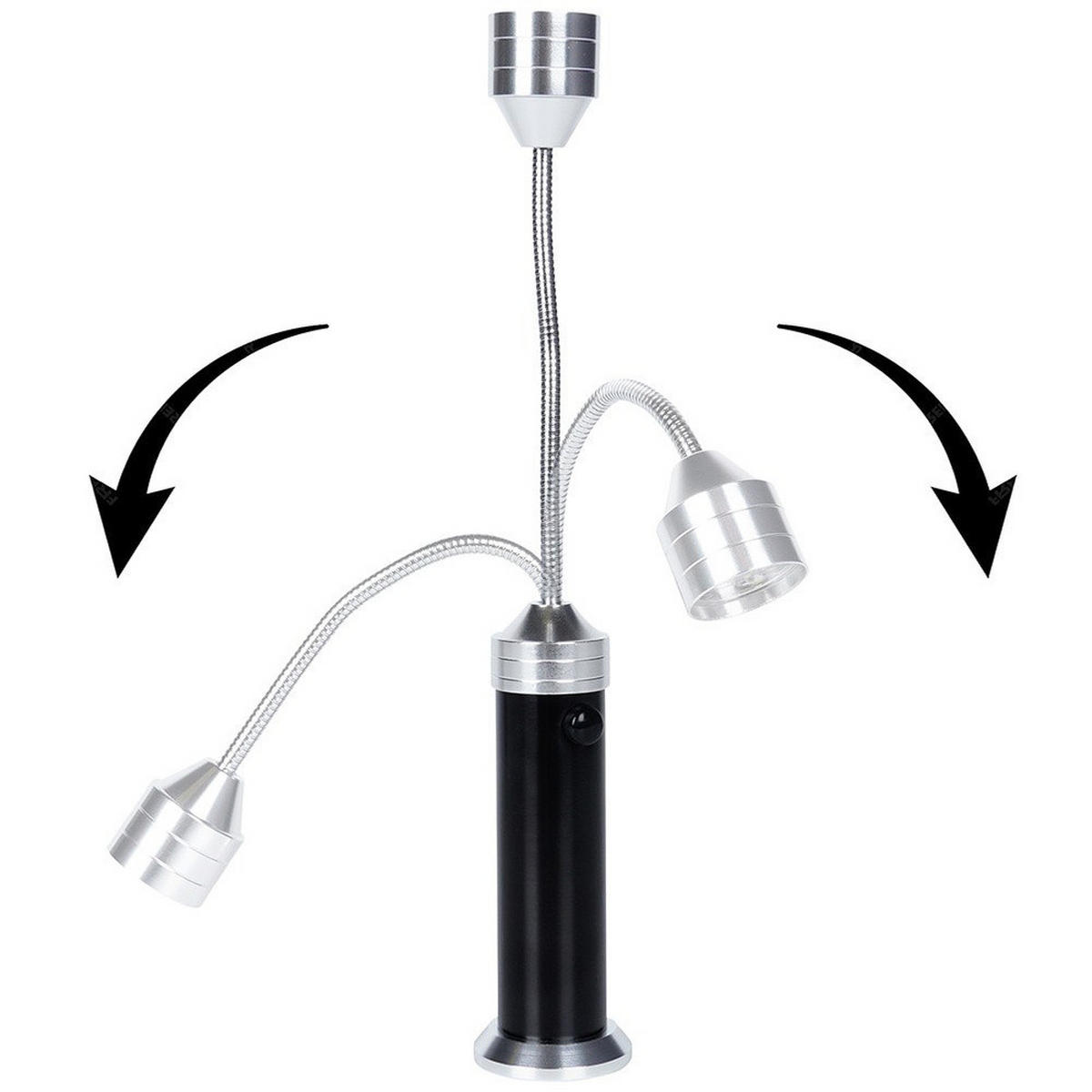 GRILLLEUCHTE magnetisch LED 24 cm Silberfarben - Silberfarben, Metall (3.5/24/3.5cm) - BBQ Collection