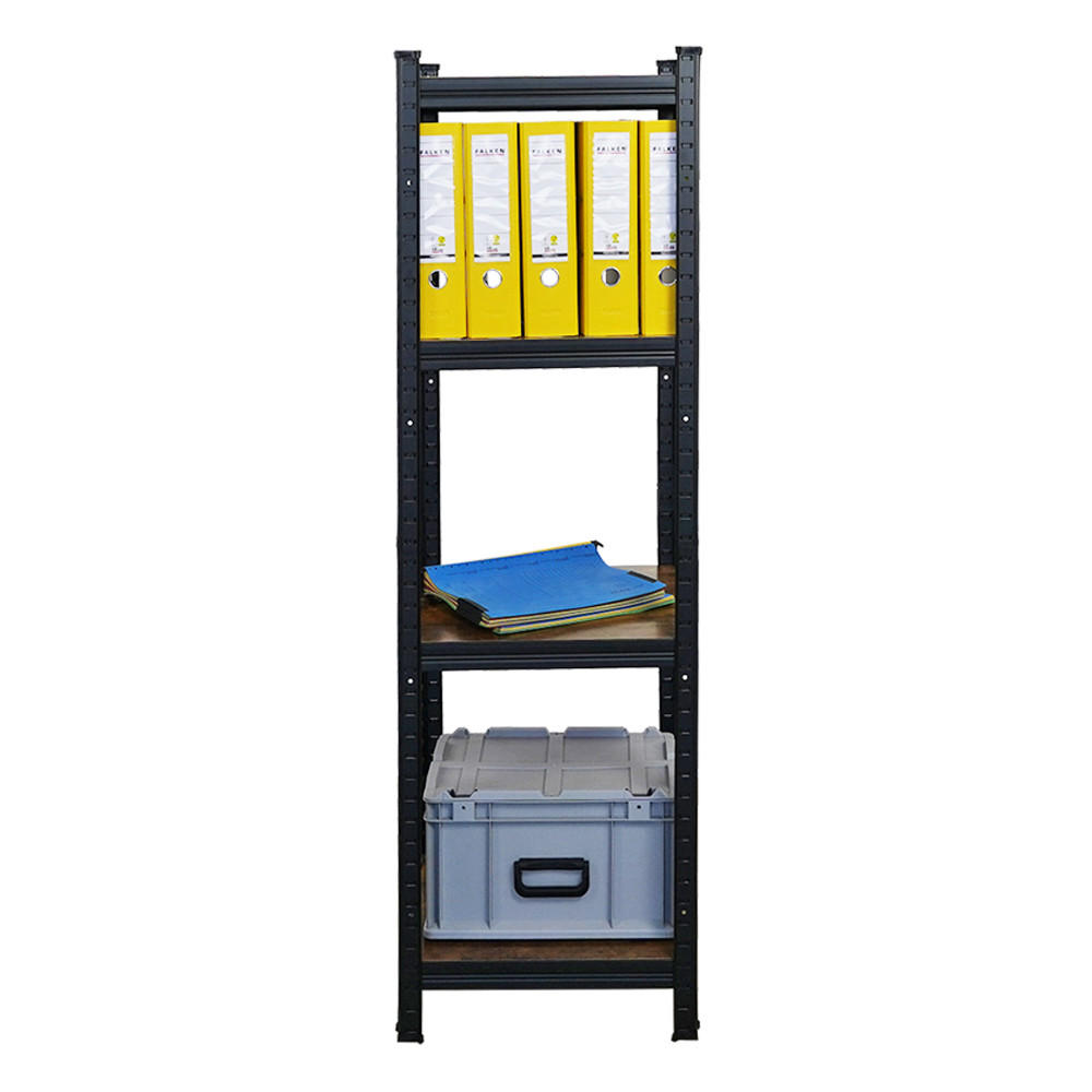 WOHNREGAL Ragnar, HxBxT 150x45x45cm, Fachlast 100kg, Vintagebraun-Schwarz - Dunkelbraun, Metall (45/150/45cm) - PROREGAL