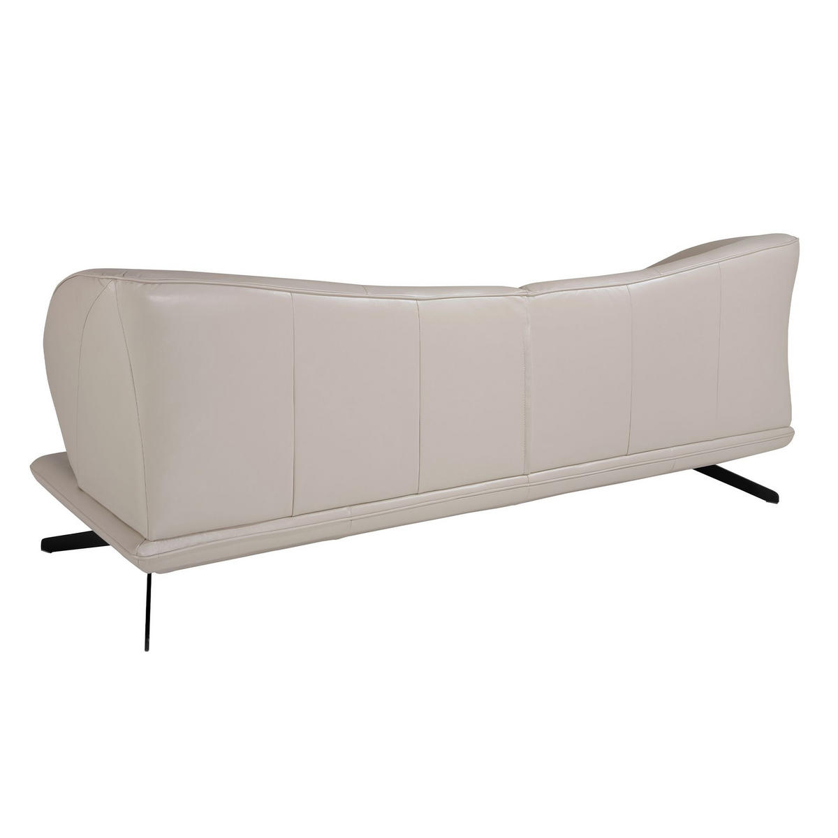 SOFA 3-sitzer ledersofa in taupe grau leder 230/90/85 cm - Dunkelgrau/Schwarz, Leder (230/85/90cm) - ANGEL CERDA