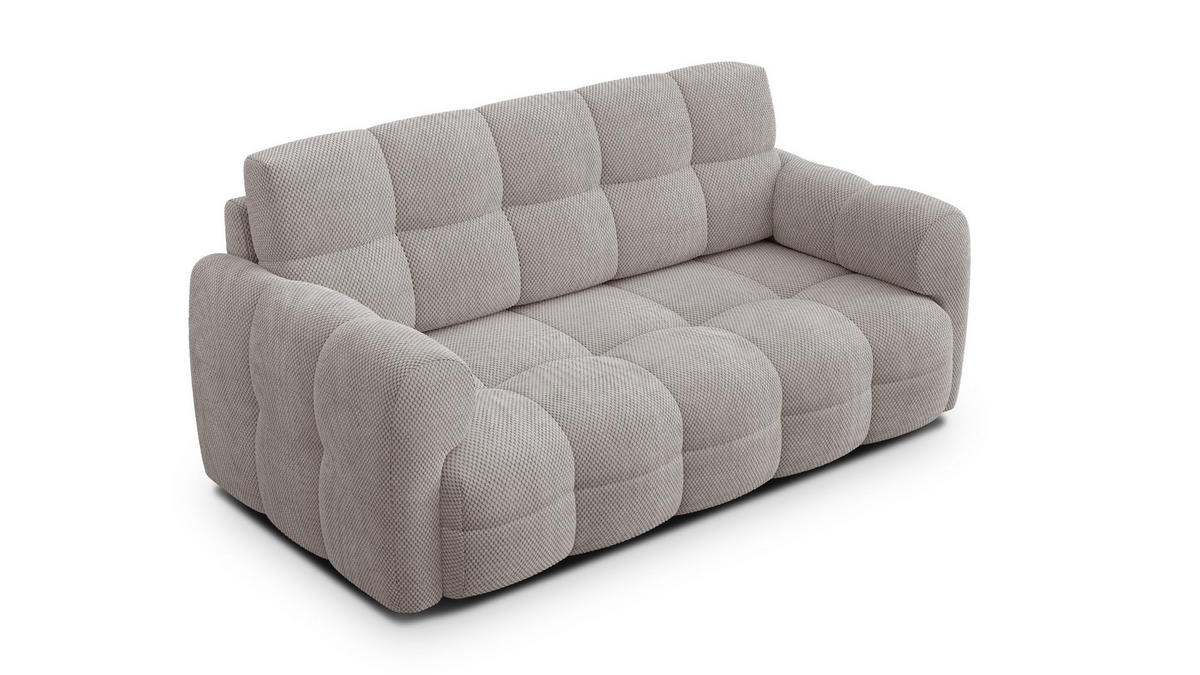 SOFA MELLOW 2,5-Sitzer, beige - Beige/Schwarz, Holz/Textil (183/87/98cm) - Courtois Laville