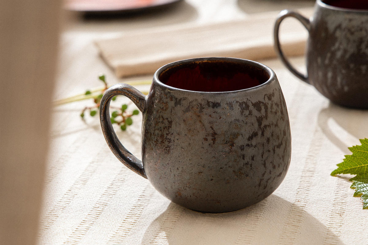 TASSE PRIMA 6-tlg, Rot - Rot, Keramik (13/9/10cm) - KONSIMO®